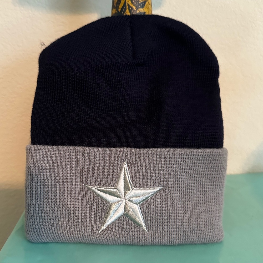 Women’s Dallas Cowboys Themed Knit Hat Blue &Silver